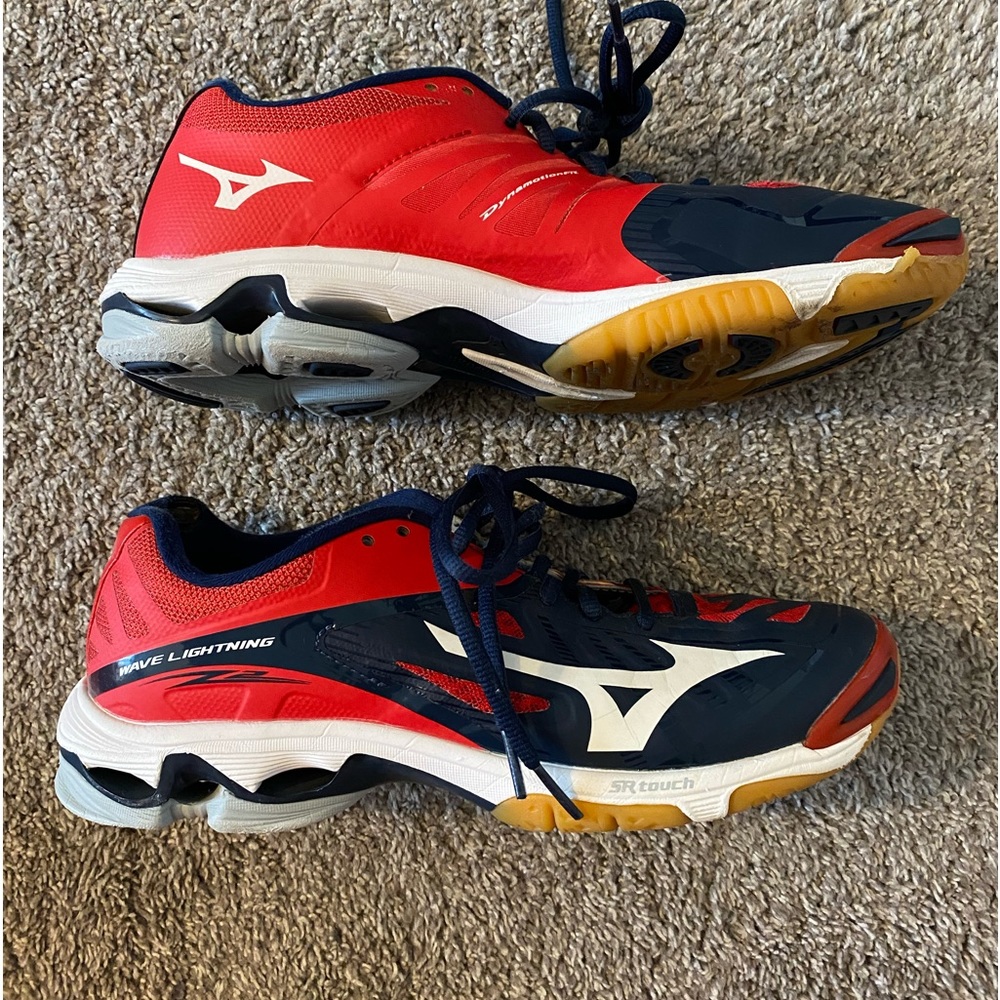 Mizuno Women's Wave Lightning Z Volleyball Shoes Red/blue